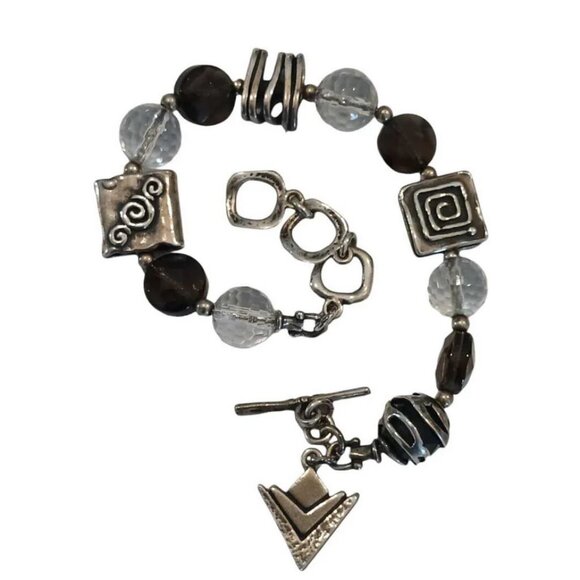 SILPADA SMOKEY QUARTZ + LUCITE bracelet - Picture 1 of 4